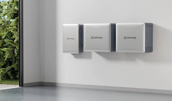 Enphase IQ Battery units mounted on a wall